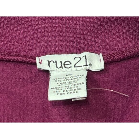 Rue 21 - Women's 1/2 Zip Long Sleeve Shirt - Purple - Extra Small - Picture 9 of 14